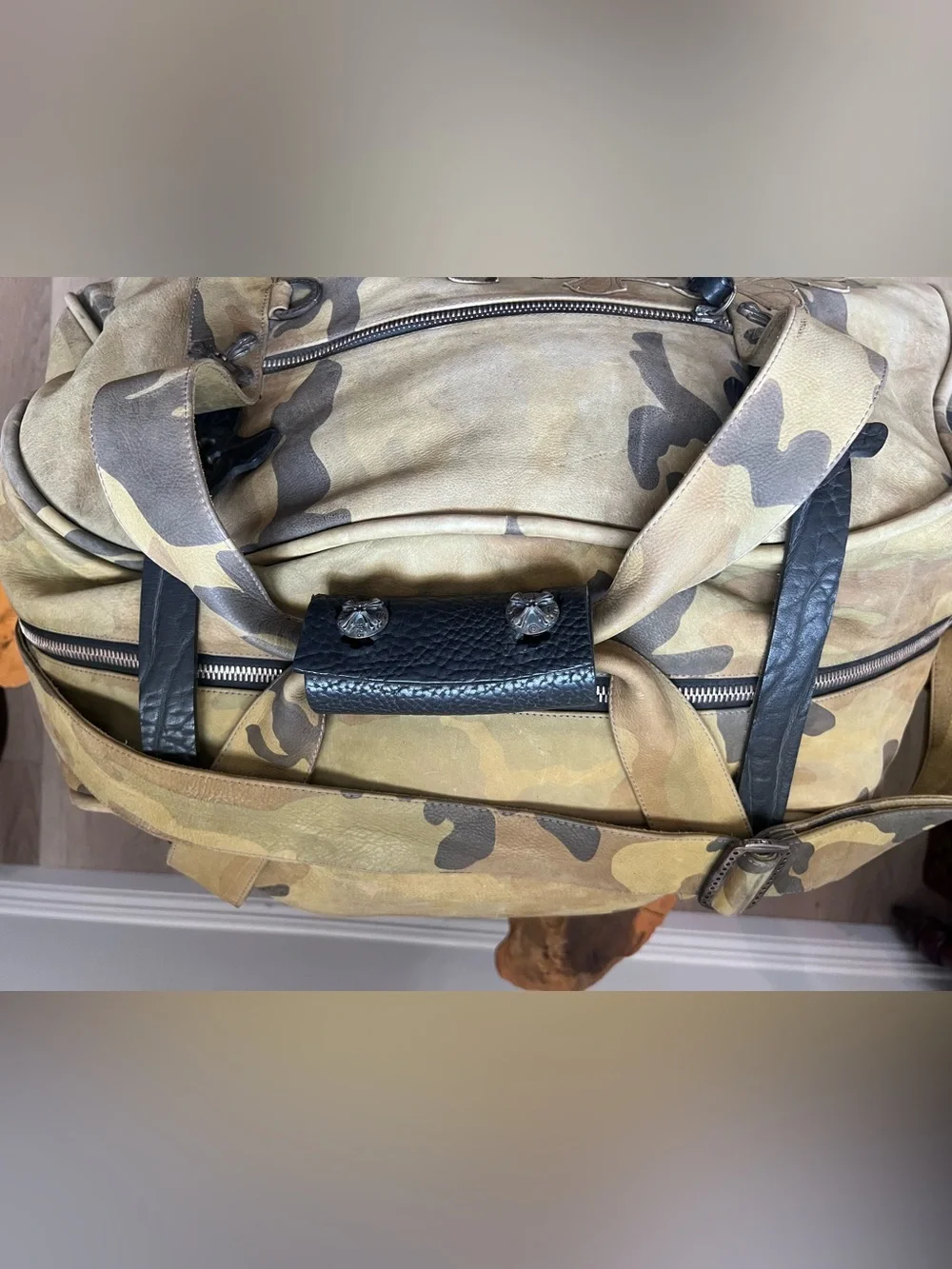Camouflage Canvas Duffel Bag - Green Camo